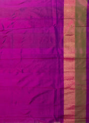 Ikat Silk Saree in White with Multi-Colour Border